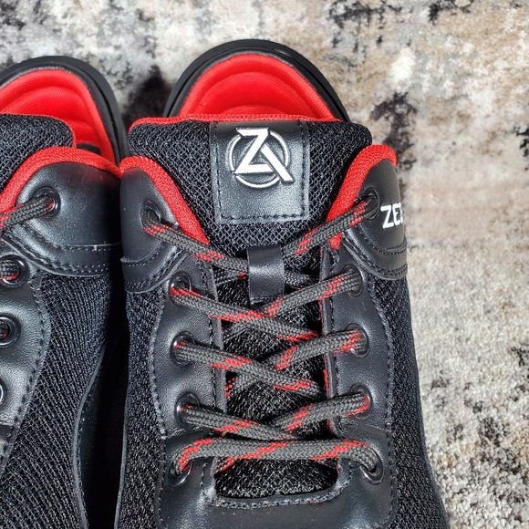 Zeba Men's Hands-Free Sneacker Cosmic Black Knit and Leather Size 10.5 - Picture 4 of 12